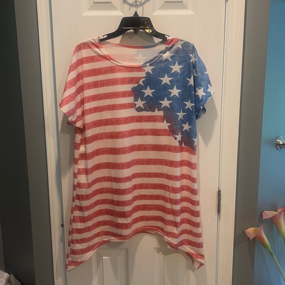 American Flag shirt worn once